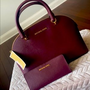 Authentic Emmy Merlot Dome Satchel bag